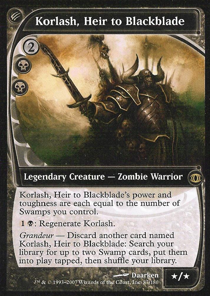 Korlash, Heir to Blackblade (Futuresight) Medium Play Foil