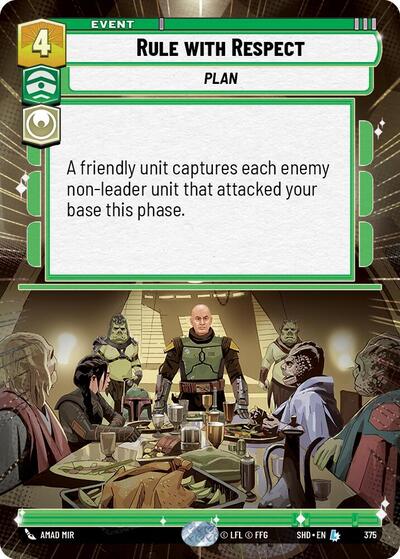 Rule With Respect (Hyperspace) (Shadows of the Galaxy) Near Mint Foil