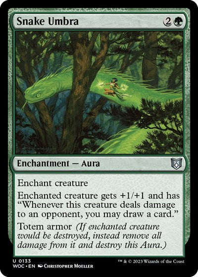 Snake Umbra (Commander: Wilds of Eldraine) Light Play