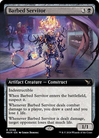 Barbed Servitor (Extended Art) (Murders at Karlov Manor) Near Mint Foil