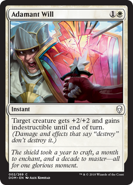 Adamant Will (Dominaria) Medium Play Foil