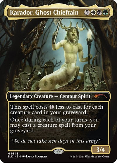 Karador, Ghost Chieftain (Secret Lair) Light Play