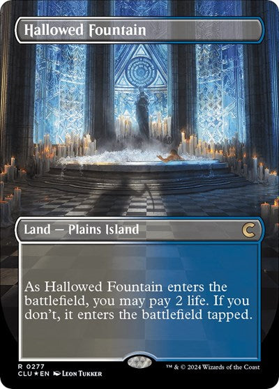 Hallowed Fountain (Borderless) (Ravnica: Clue Edition) Near Mint Foil