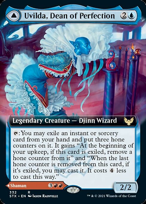 Uvilda, Dean of Perfection / Nassari, Dean of Expression (Extended Art) (Strixhaven) Medium Play Foil