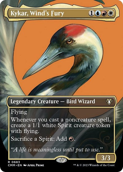 Kykar, Wind's Fury (Borderless) (Commander Masters) Near Mint