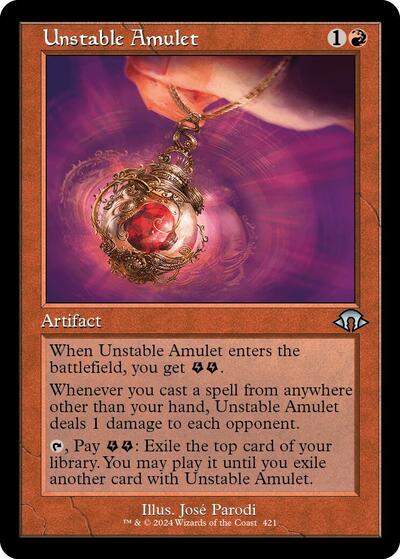 Unstable Amulet (Retro Frame) (Modern Horizons 3) Light Play