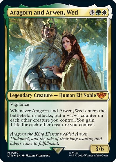 Aragorn and Arwen, Wed (Universes Beyond: The Lord of the Rings: Tales of Middle-earth) Light Play Foil