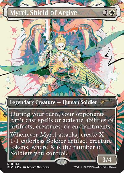 Myrel, Shield アルガイヴの盾、ミュレル Halo FOIL ハロー Myrel, Shield of Argive (Halo Foil) (Secret Lair Countdown Kit) Near M