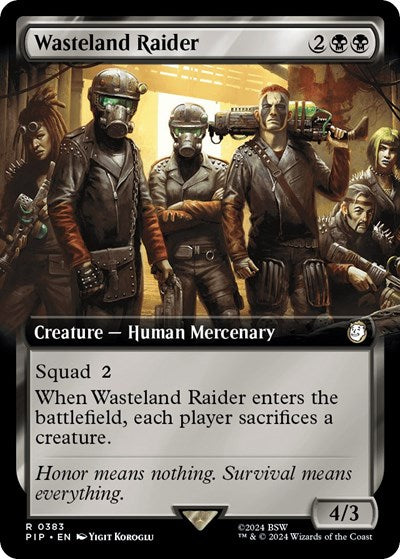 Wasteland Raider (Extended Art) (Universes Beyond: Fallout) Light Play Foil