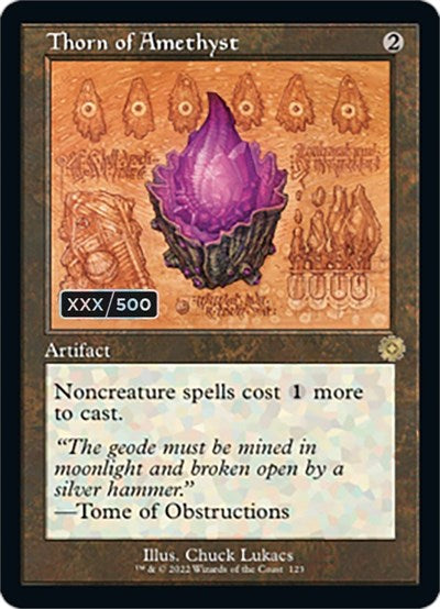 Thorn of Amethyst (Schematic) (Serial Numbered) (The Brothers' War: Retro Frame Artifacts) Near Mint Foil