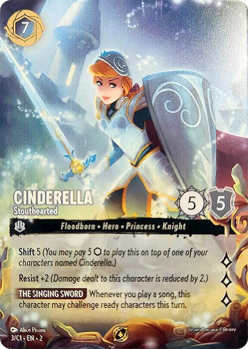 Cinderella - Stouthearted (Disney Lorcana Promo Cards) Near Mint Foil Cinderella - Stouthearted (Disney Lorcana Promo Cards) Near Mint Foil