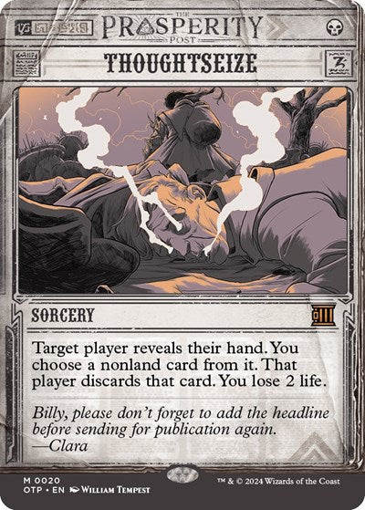 Thoughtseize (Outlaws of Thunder Junction: Breaking News) Near Mint Foil