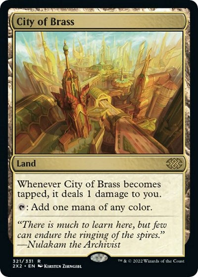 City of Brass (Double Masters 2022) Medium Play