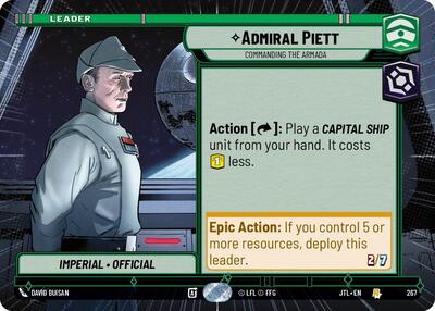 Admiral Piett Commanding the Armada (Hyperspace) (Jump to Lightspeed) Near Mint