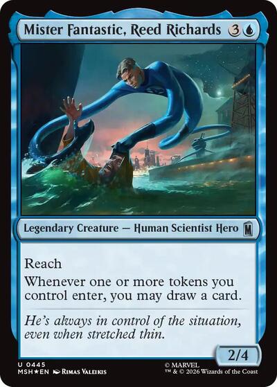Mister Fantastic, Reed Richards (Surge Foil) (Marvel Super Heroes) Near Mint Foil