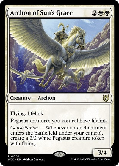 Archon of Sun's Grace (Commander: Wilds of Eldraine) Light Play