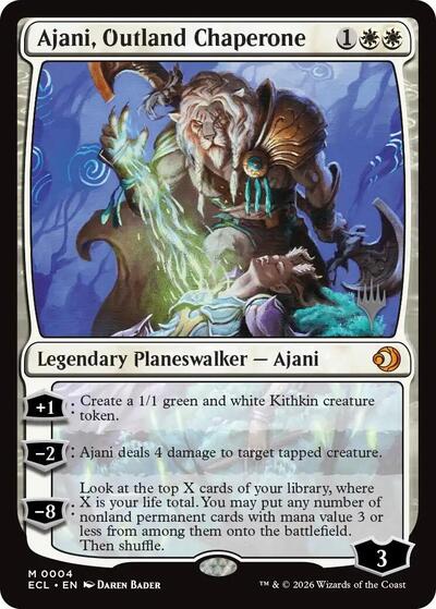 Ajani, Outland Chaperone (Promo Pack: Lorwyn Eclipsed) Light Play Foil