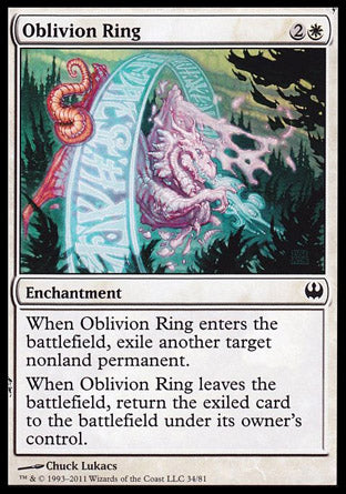 Oblivion Ring (Duel Decks: Knights vs Dragons) Light Play