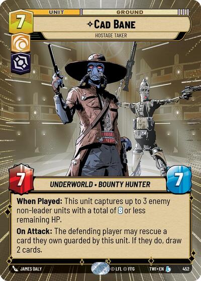 Cad Bane Hostage Taker (Hyperspace) (Twilight of the Republic) Near Mint Foil