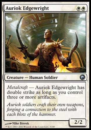 Auriok Edgewright (Scars of Mirrodin) Medium Play Foil