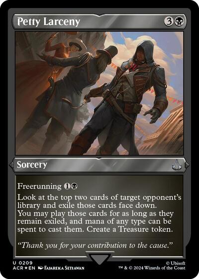 Petty Larceny (Foil Etched) (Universes Beyond: Assassin's Creed) Near Mint Foil