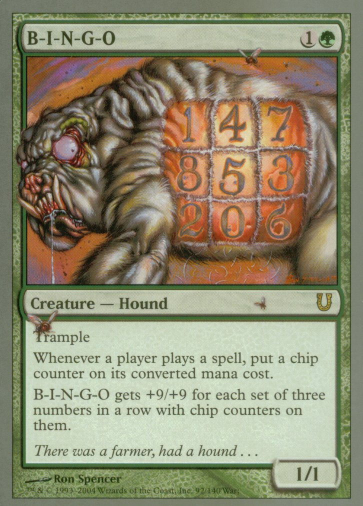 B-I-N-G-O (Unhinged) Near Mint Foil