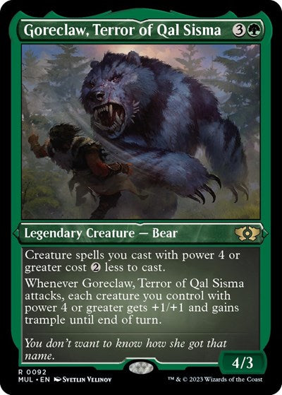 Goreclaw, Terror of Qal Sisma (Foil Etched) (March of the Machine: Multiverse Legends) Near Mint Foil
