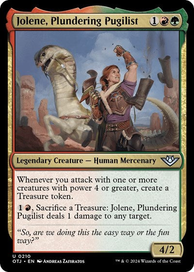 Jolene, Plundering Pugilist (Outlaws of Thunder Junction) Near Mint Foil