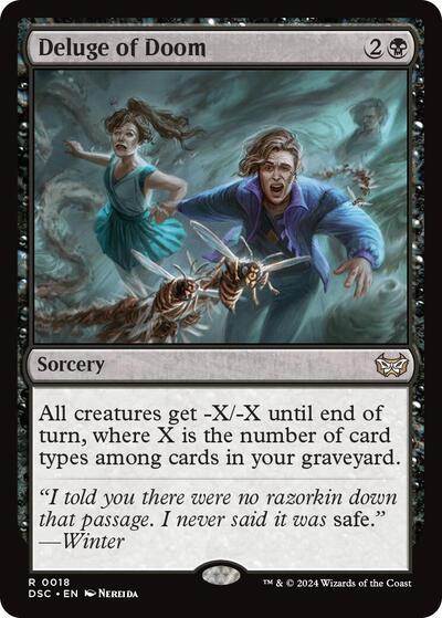 Deluge of Doom (Commander: Duskmourn: House of Horror) Light Play