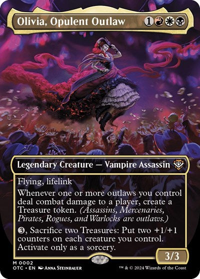 Olivia, Opulent Outlaw (Borderless) (Commander: Outlaws of Thunder Junction) Light Play