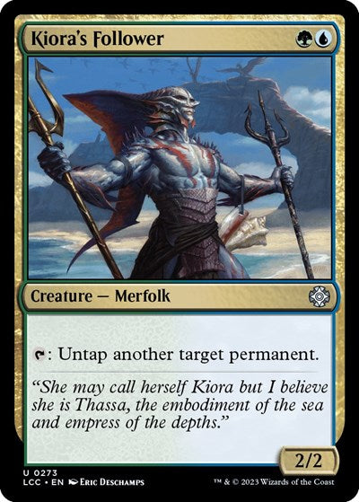 Kiora's Follower (Commander: The Lost Caverns of Ixalan) Light Play