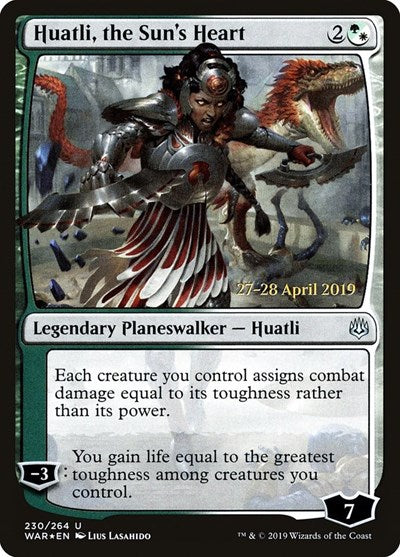 Huatli, the Sun's Heart (Promos: Prerelease Cards) Light Play Foil