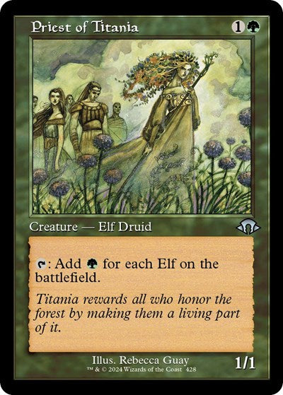 Priest of Titania (Retro Frame) (Modern Horizons 3) Light Play Foil