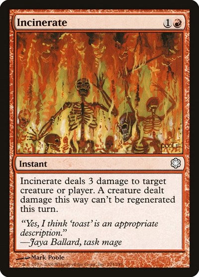 Incinerate (Coldsnap Theme Deck Reprints) Medium Play