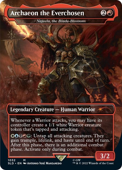 Archaeon the Everchosen - Najeela, the Blade-Blossom (Borderless) (Secret Lair) Light Play Foil