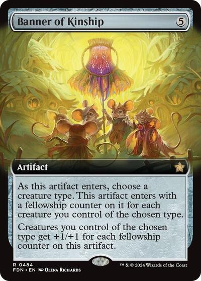 Banner of Kinship (Extended Art) (Foundations) Near Mint Foil
