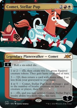 Comet, Stellar Pup (Borderless) (Unfinity) Damaged / Poor Foil