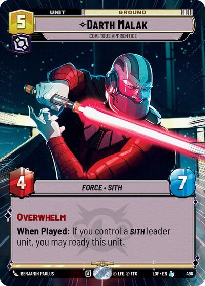 Darth Malak Covetous Apprentice (Hyperspace) (Legends of the Force) Near Mint