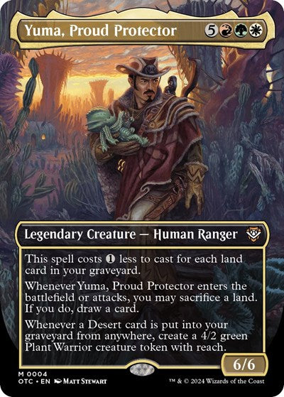 Yuma, Proud Protector (Borderless) (Commander: Outlaws of Thunder Junction) Damaged / Poor Foil