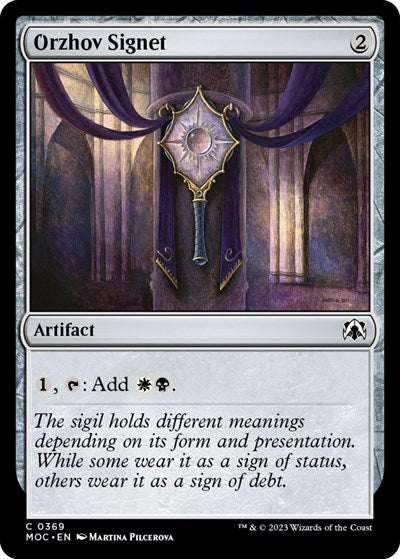 Orzhov Signet (Commander: March of the Machine) Light Play