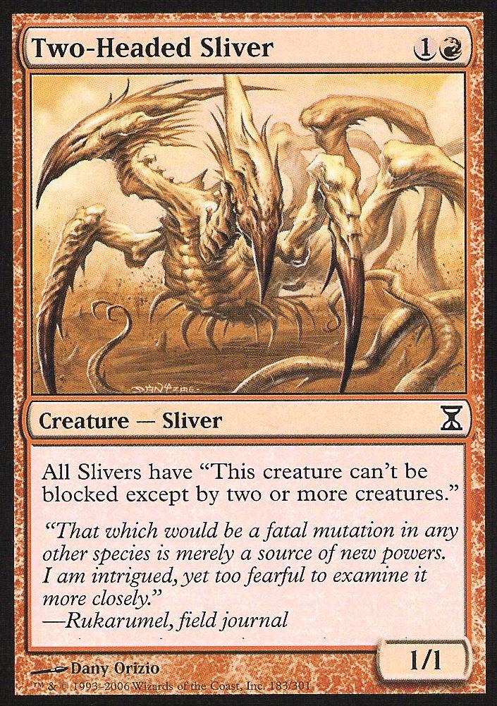 Two-Headed Sliver (Time Spiral) Heavy Play