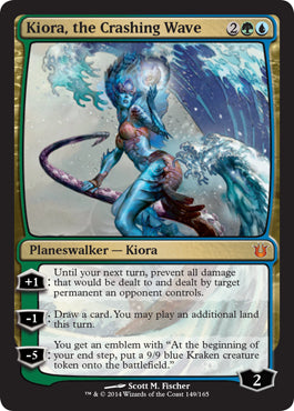 Kiora, the Crashing Wave (Born of the Gods) Damaged / Poor Foil