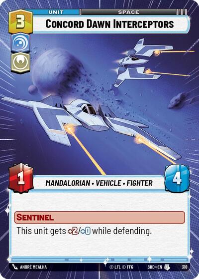 Concord Dawn Interceptors (Hyperspace) (Shadows of the Galaxy) Near Mint Foil