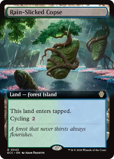 Rain-Slicked Copse (Extended Art) (Commander: Lorwyn Eclipsed) Near Mint