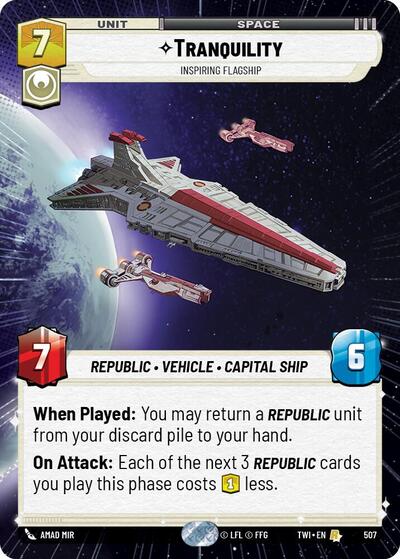 Tranquility Inspiring Flagship (Hyperspace) (Twilight of the Republic) Near Mint Foil