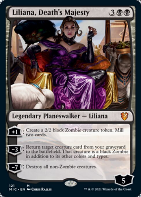 Liliana, Death's Majesty (Commander 2021 Midnight Hunt) Light Play