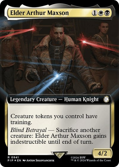 Elder Arthur Maxson (Extended Art) (Surge Foil) (Universes Beyond: Fallout) Near Mint Foil