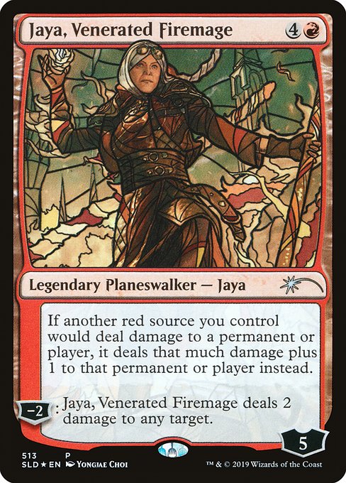 Jaya Venerated Firemage Stained Glass (Secret Lair) Near Mint Foil