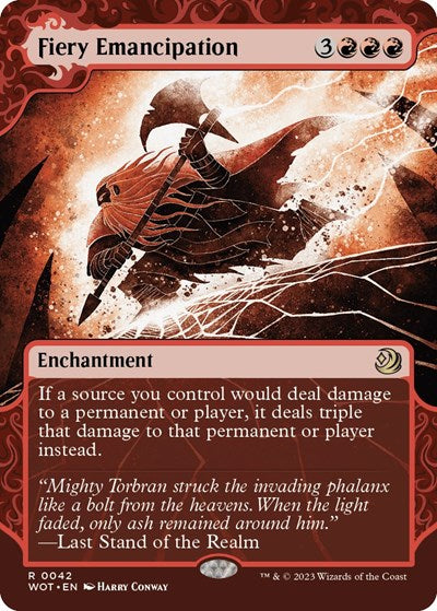 Fiery Emancipation (Wilds of Eldraine: Enchanting Tales) Damaged / Poor