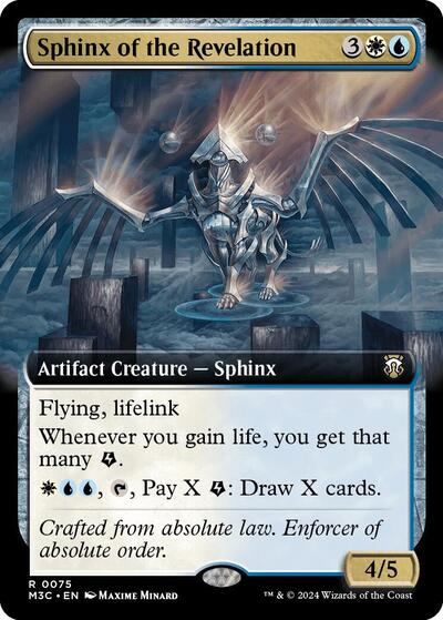 Sphinx of the Revelation (Extended Art) (Commander: Modern Horizons 3) Medium Play